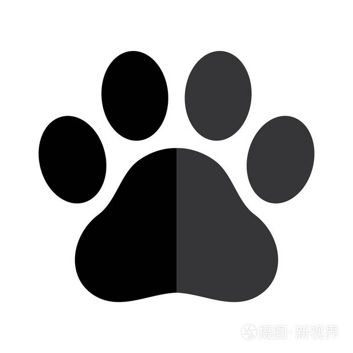 狗爪矢量足迹图标徽标图形符号说明法国斗牛犬猫熊卡通插画 正版商用图片0spcwp 摄图新视界