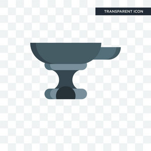 铁砧矢量图标隔离在透明背景, 铁砧标志照片