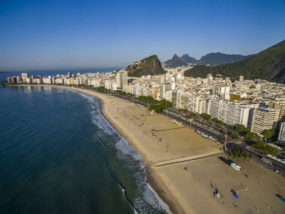 有特殊建筑的城市。科帕卡巴纳海滩, 里约热内卢巴西南美洲