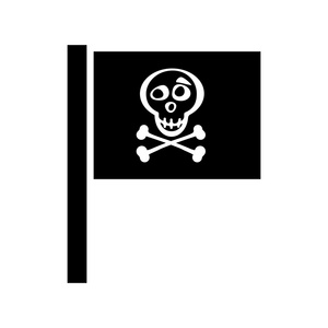 海盗旗图为白色背景上的设计