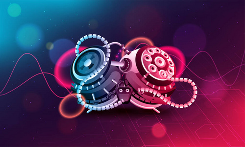 未来的大脑人工智能 (ai) 的未来概念, 科幻背景下的机器人大脑照片