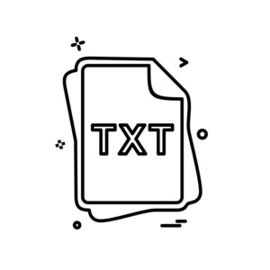 Txt 文件类型图标设计向量