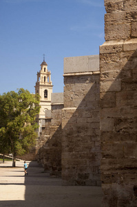 Serranos 塔。Serranos 塔的看法, 一个中世纪的门在瓦伦西亚。西班牙欧洲