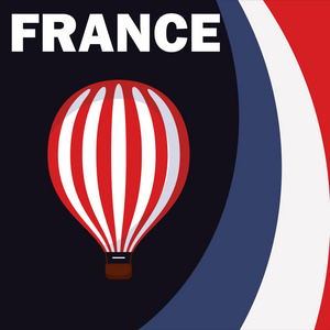 法国文化卡片用气球氦