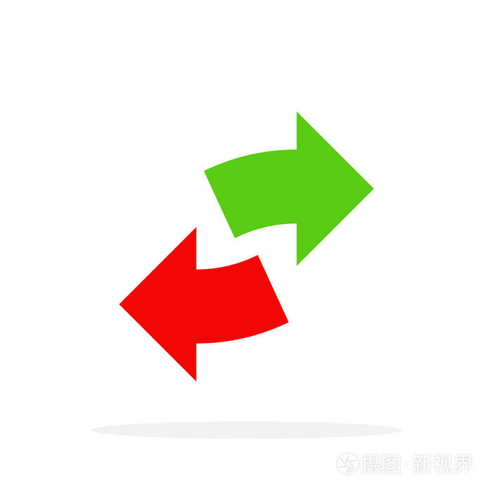 矢量插图.一组彩色箭头图标