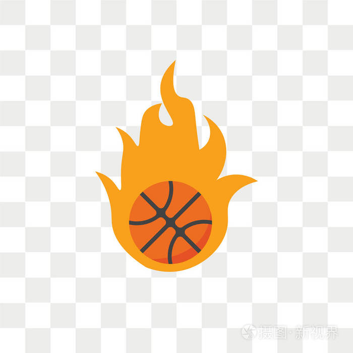 baske 透明背景下的篮球矢量图标