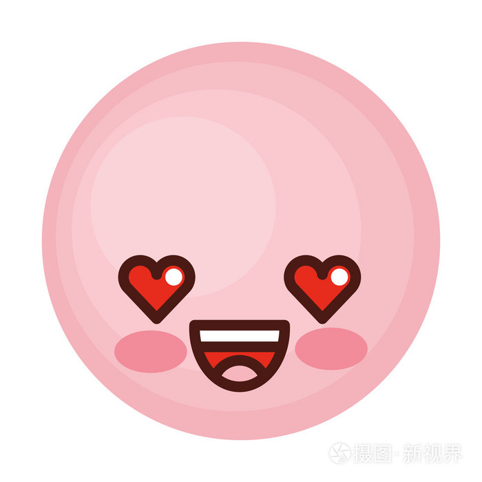 脸上表情可爱的小圆圈图标