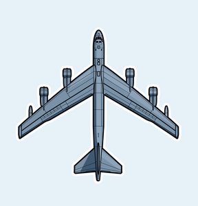 战略轰炸机.矢量图照片