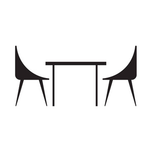 桌椅剪影图片