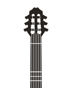 吉他乐器音乐孤立的图标