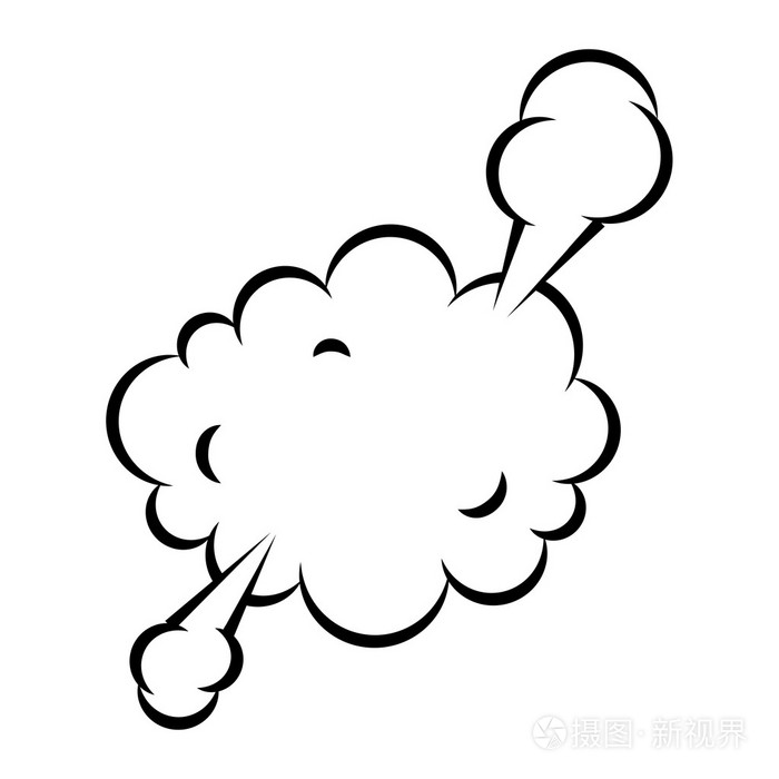 水花泡沫漫画孤立的图标