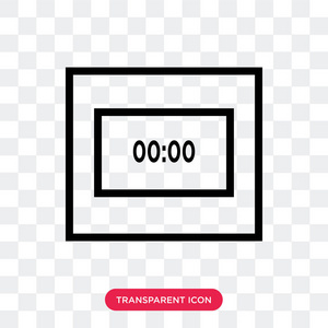 时间向量图标在透明背景上被隔离, 时间标志 d
