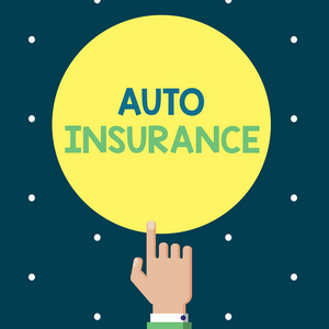 书写显示汽车保险的说明。商业照片展示在事故发生时防范财务损失的措施