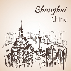 上海手绘景观照片