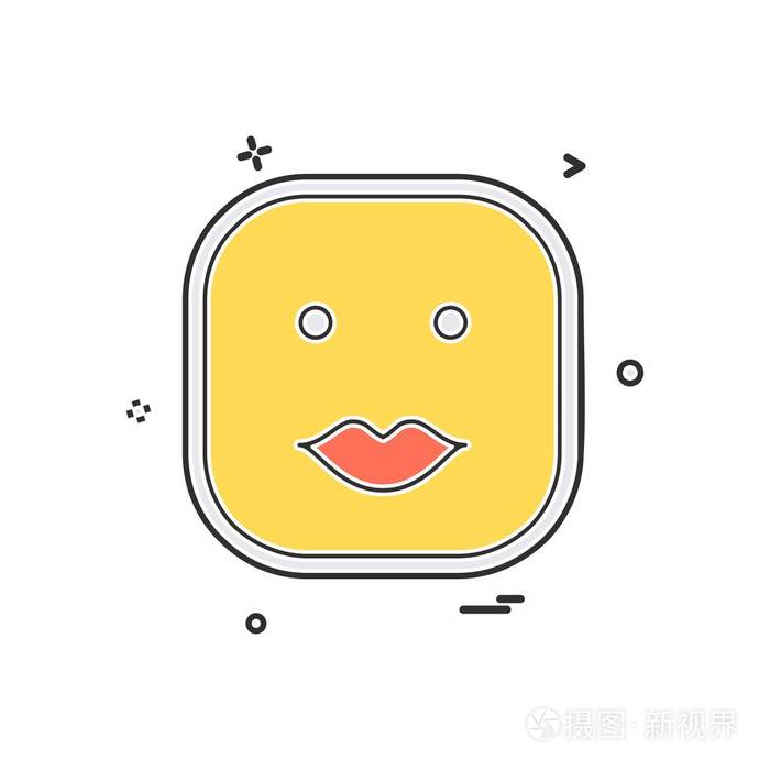 快乐 emoji 表情图标设计矢量