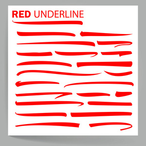 手绘荧光笔. 设置红色下划线. 墨水照片