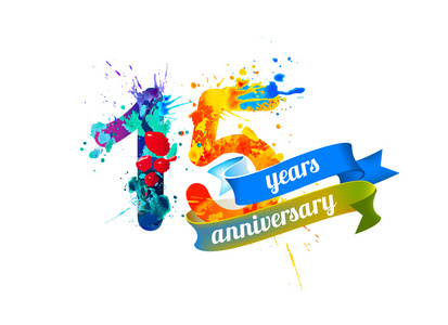 十五年周年纪念十五年周年纪念.矢量照片