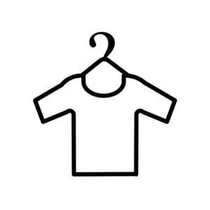 衣服图标矢量被隔离在白色背景, 衣服透明符号, 线条或线形符号, 元素设计的轮廓风格