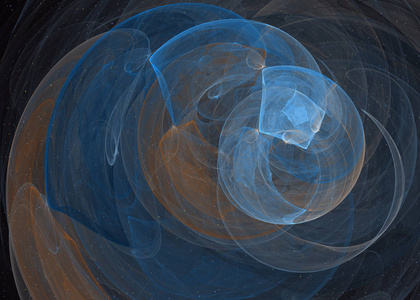 抽象数码艺术品。宇宙的主题。银河系的诞生。星星的背景。分形图形技术