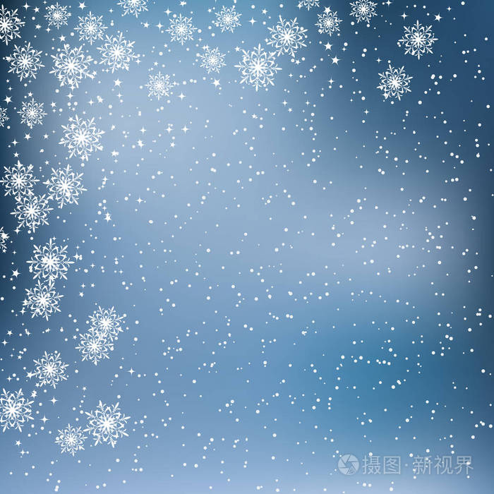 圣诞快乐新年矢量背景与冬季装饰
