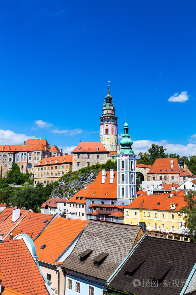 城堡和房子视图