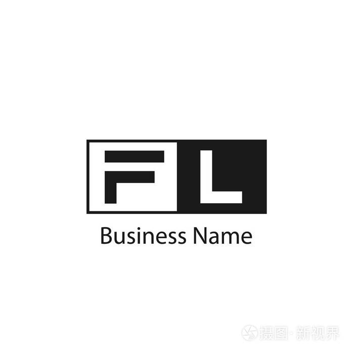 初始字母 fl 徽标模板设计