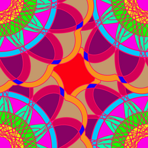 几何多色分形曼荼罗无缝模式为背景的图片