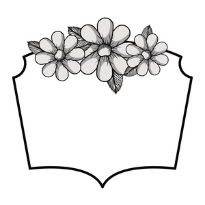 花卉装饰典雅的外框