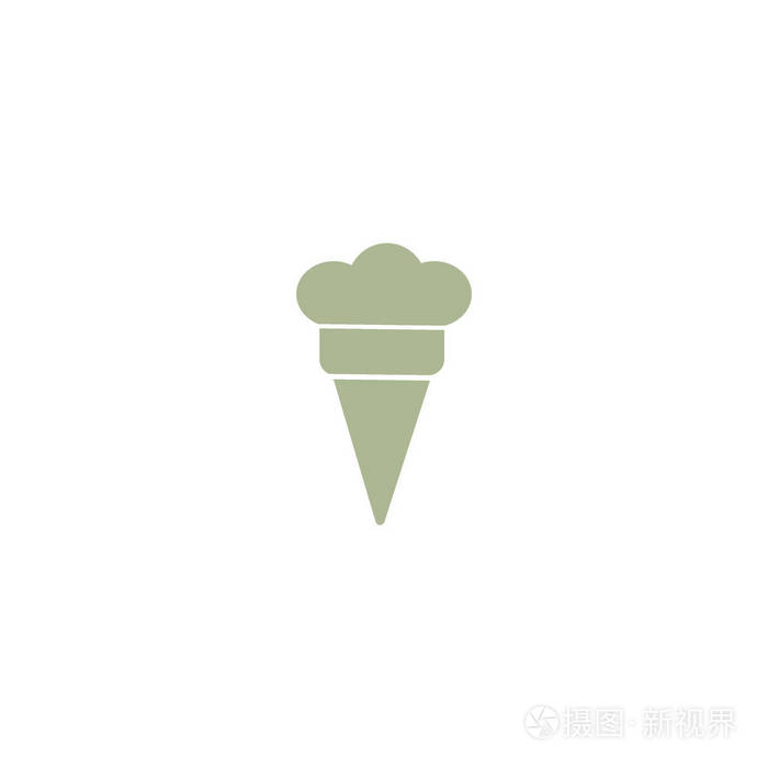 简约的冰淇淋图标, 矢量插画