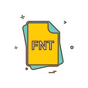 Fnt 文件类型图标设计向量