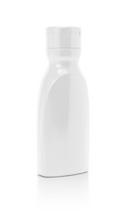 孤立在白色背景上的空白包装番茄酱酱瓶
