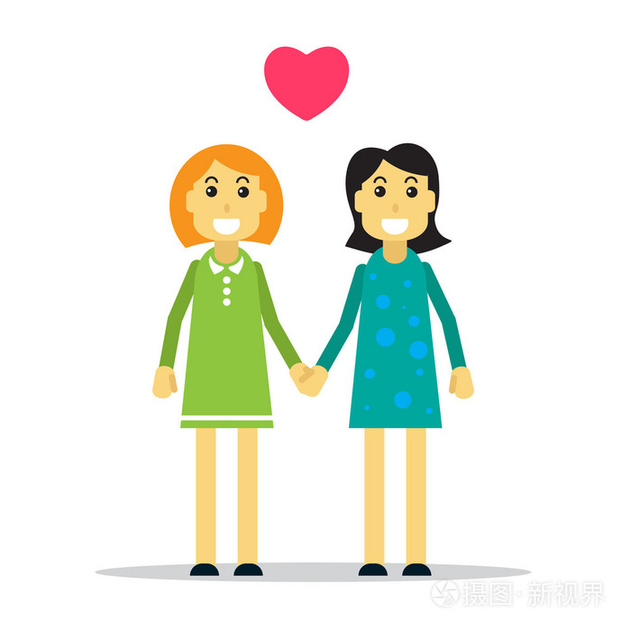 快乐的女同性恋夫妇