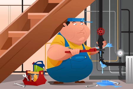 水管漏水管工修理漏水水管照片