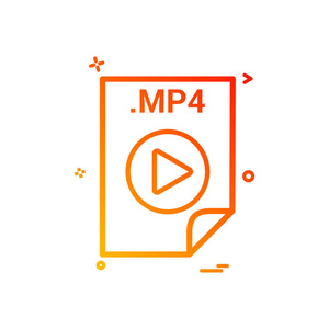 Mp4 应用程序下载文件文件格式图标矢量