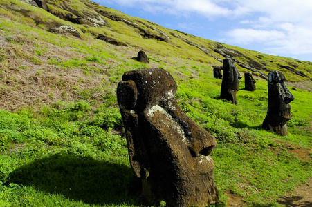 Rano Raraku Moais复活节岛