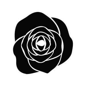 玫瑰的黑色剪影