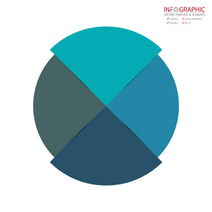 矢量抽象元素图表4选项。为企业财务模板的布局小册子工作流程信息或演示等设计。图表时间线路径。抽象3d 矢量
