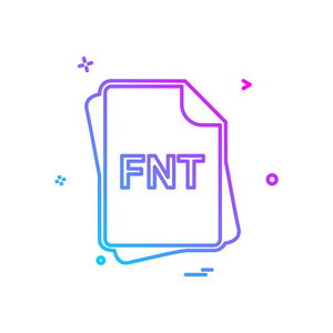 Fnt 文件类型图标设计矢量图