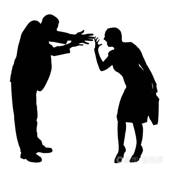 矢量剪影的人谁是争论