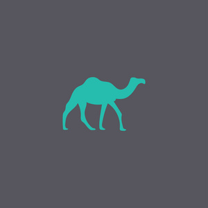 骆驼的图标。矢量概念插画设计