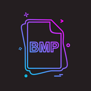 Bmp 文件类型图标设计向量