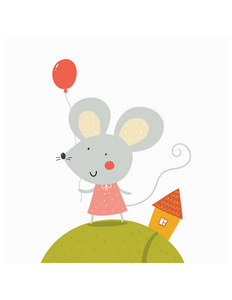 老鼠背景插画-老鼠背景手绘-老鼠背景卡通图-摄图新视界