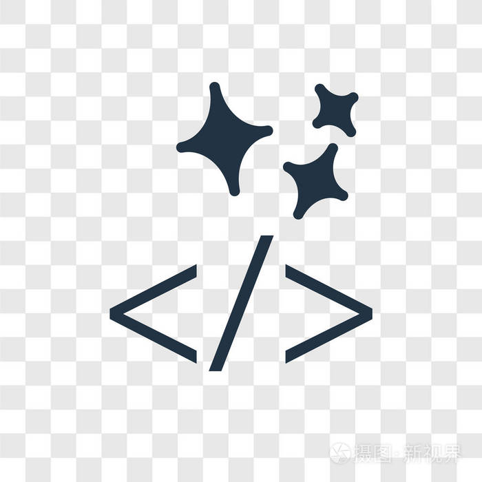 干净的代码矢量图标隔离在透明的背景, 干净的代码徽标设计