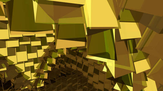 抽象黄色和棕色突出显示, 3d 计算机渲染玻璃表面的辉煌一代