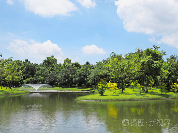 美丽的公园风景.