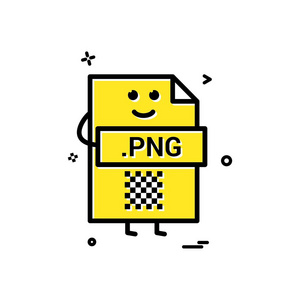 计算机 png 文件格式类型图标矢量设计