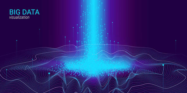抽象3d 大数据可视化