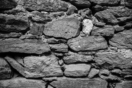 景色古老的乡村大石头墙的背景。复制空间以进行编辑