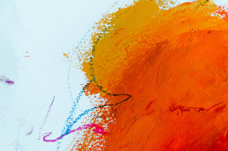 五彩油画抽象的艺术背景.五彩鲜艳的质感.当代艺术.油画在帆布上.