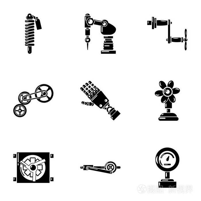 机械手臂图标设置, 样式简单
